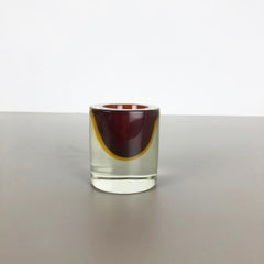Multi-Color Murano Vetri Glass Sommerso Bowl Shell Ashtray Element, Italy, 1970s