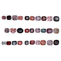 Multicolor Natural Spinel 38.41Ct Cushion Cut Loose Gemstones Parcel for Jewelry