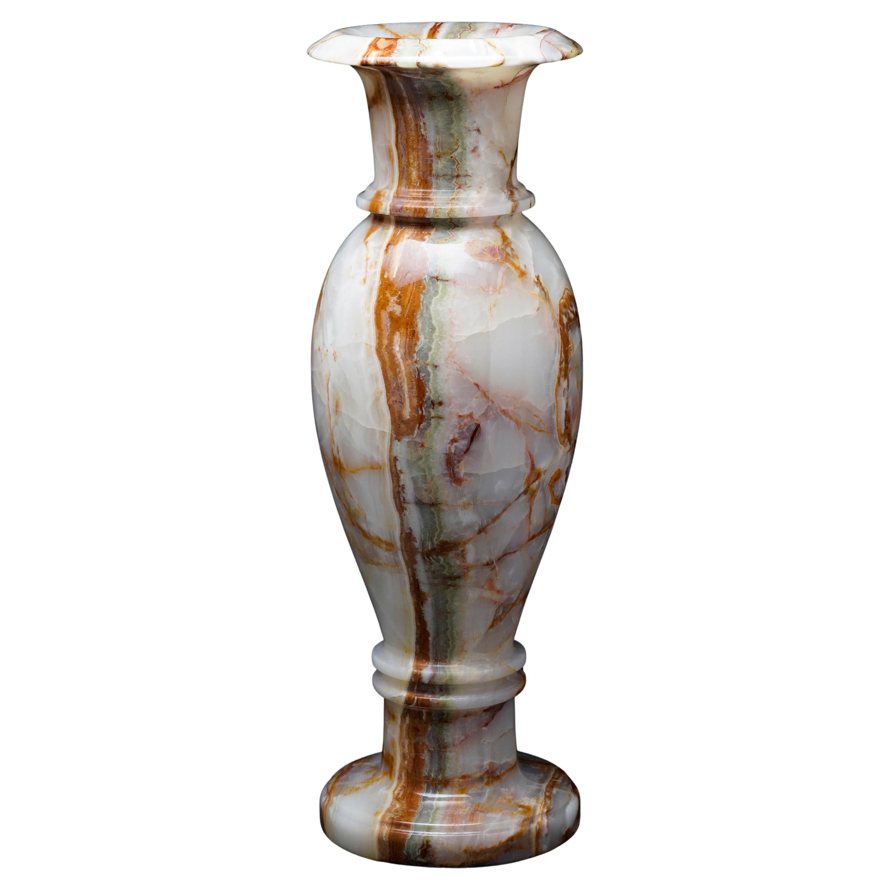 Rainbow Onyx Vase (Second of a Pair)