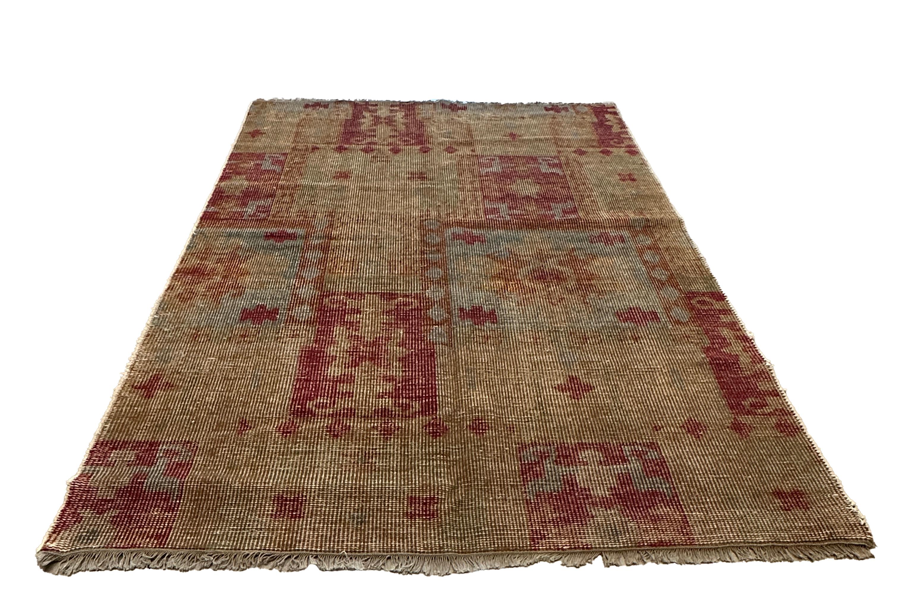 Pakistano Tappeto Patchwork 6x8 Multicolore in vendita
