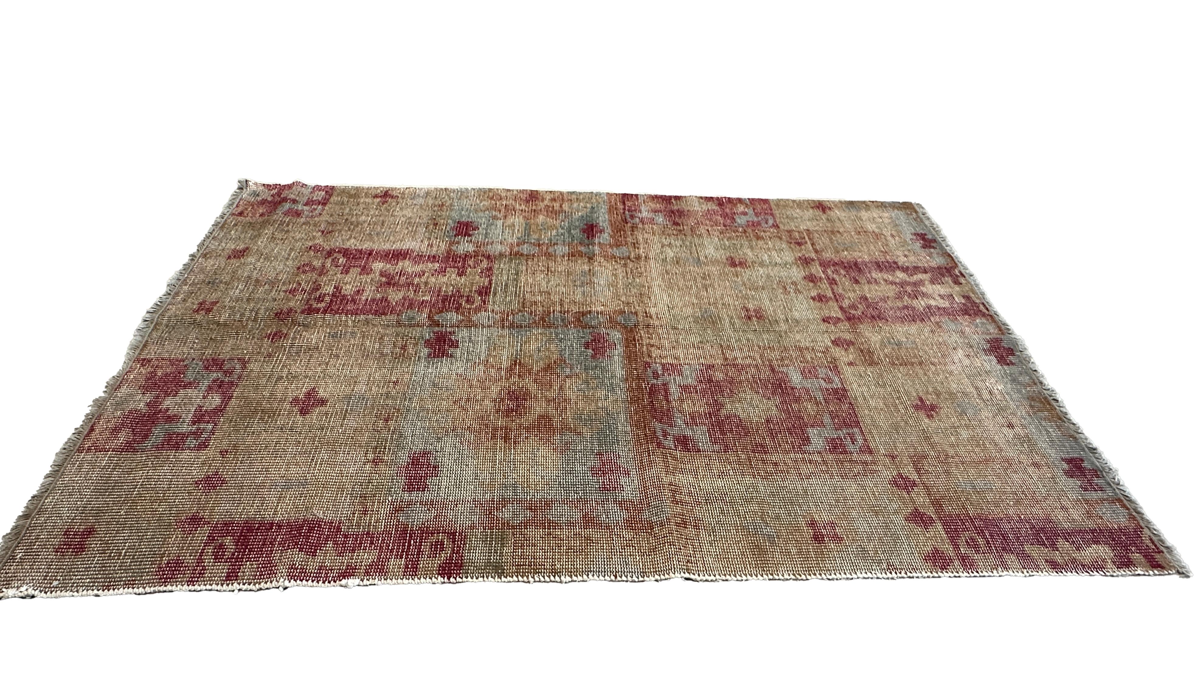 Tessuto a mano Tappeto Patchwork 6x8 Multicolore in vendita