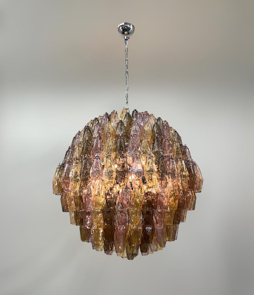Verre de Murano Lustre Poliedri multicolore en vente