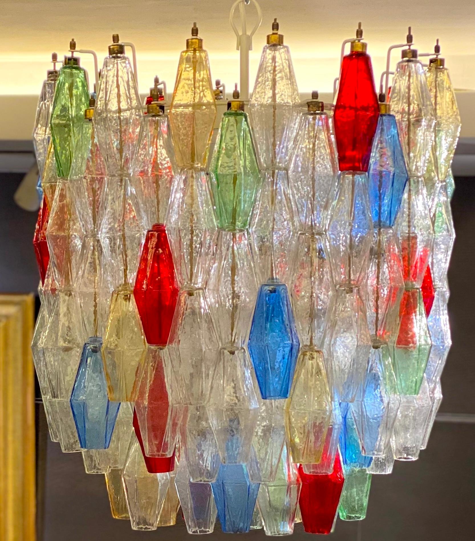 Lustre en verre de Murano multicolore Poliedri à la manière de Gio Ponti en vente 4