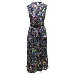 Multicolor Prada 2019 Floral Print Sleeveless Dress Size IT 44
