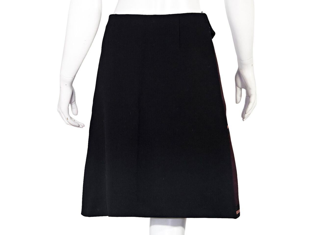 Black Multicolor Prada Virgin Wool Skirt