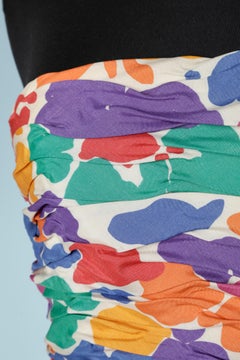 Vestido bustier globo estampado multicolor Tom and Linda Platt para Saks Fifth Av