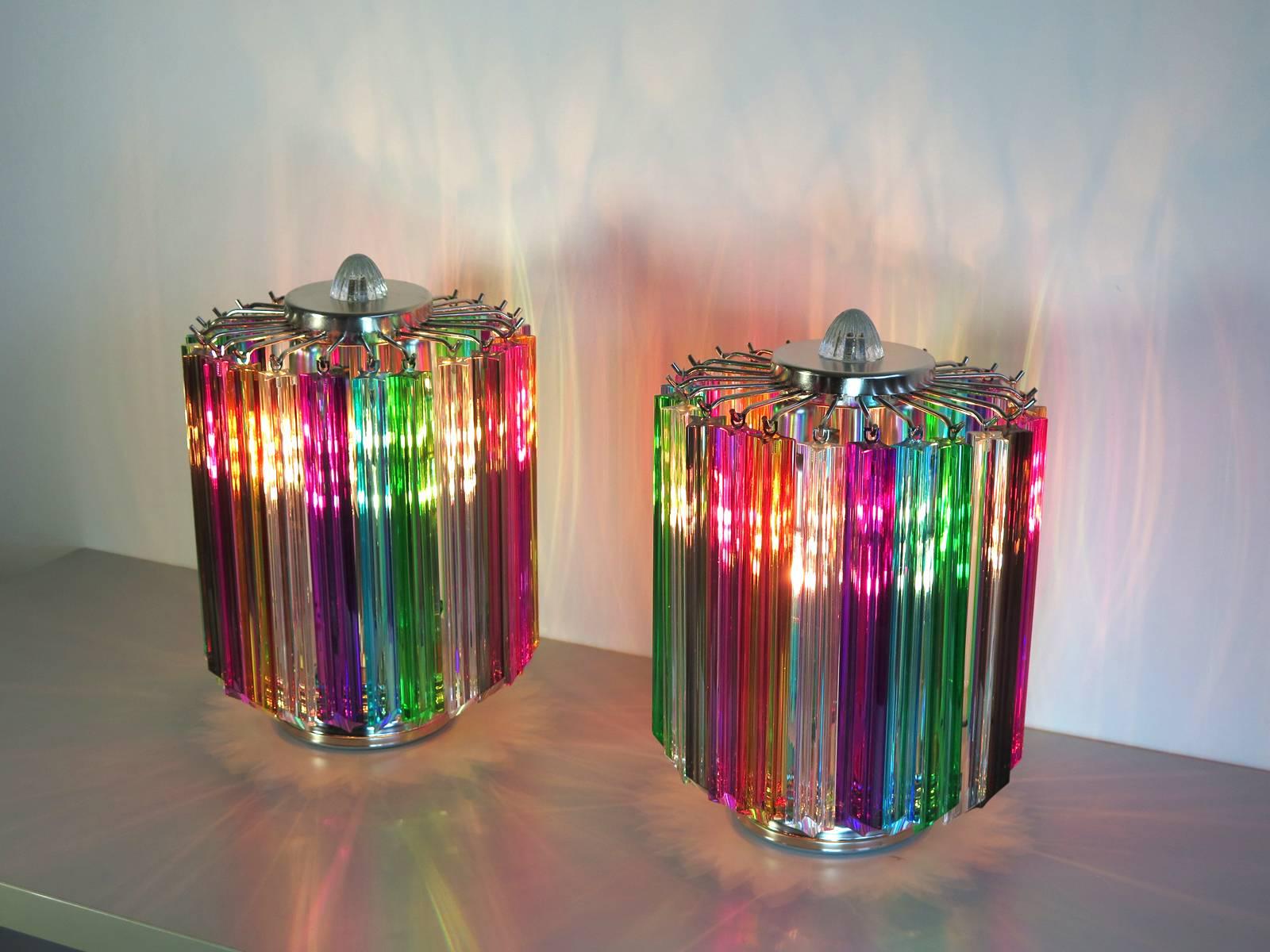 Multicolor Quadriedri Table Lamp, Mariangela Model 3