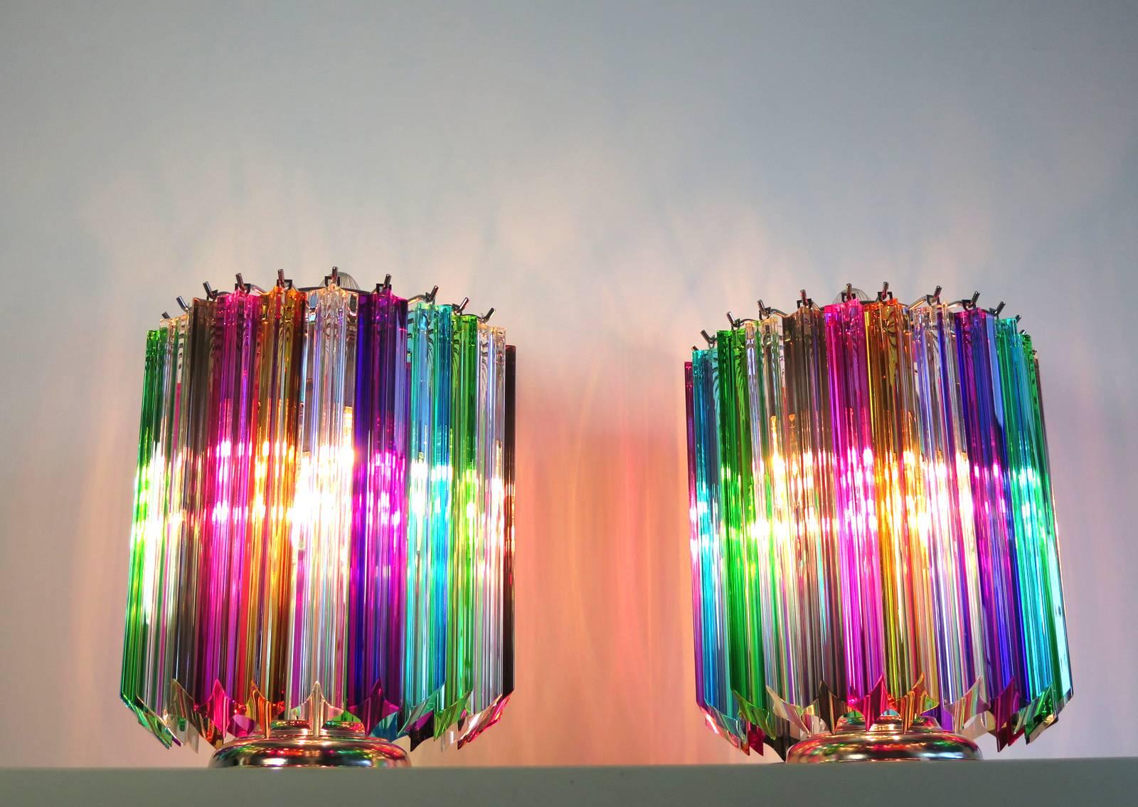 Multicolor Quadriedri Table Lamp, Mariangela Model 1