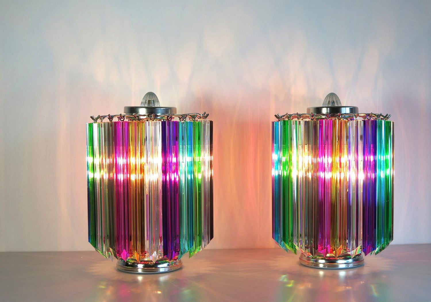 Multicolor Quadriedri Table Lamp Mariangela Model For Sale At 1stdibs