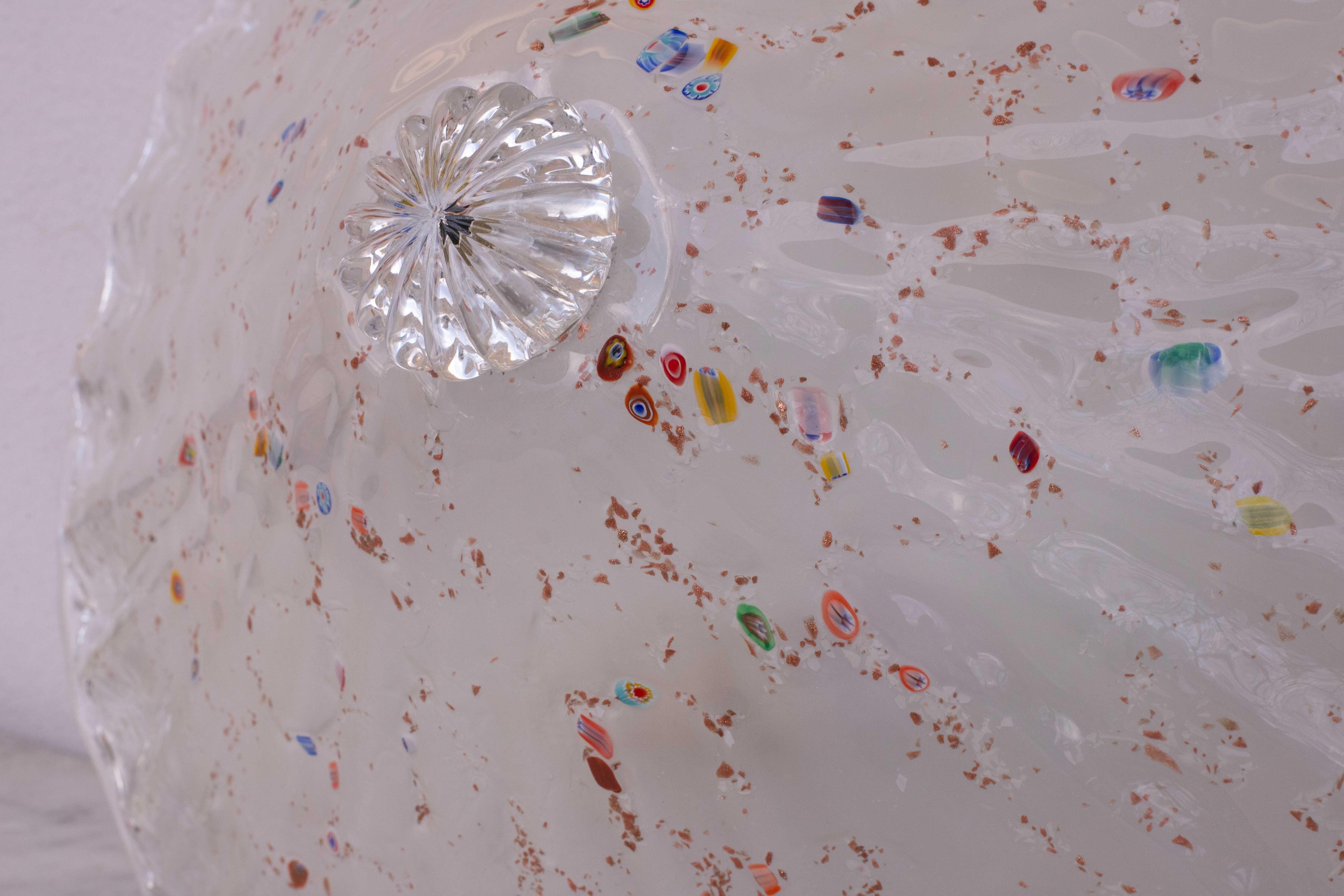 Plafoniera arcobaleno multicolore in vetro di Murano con Murano, anni '70 in vendita 5