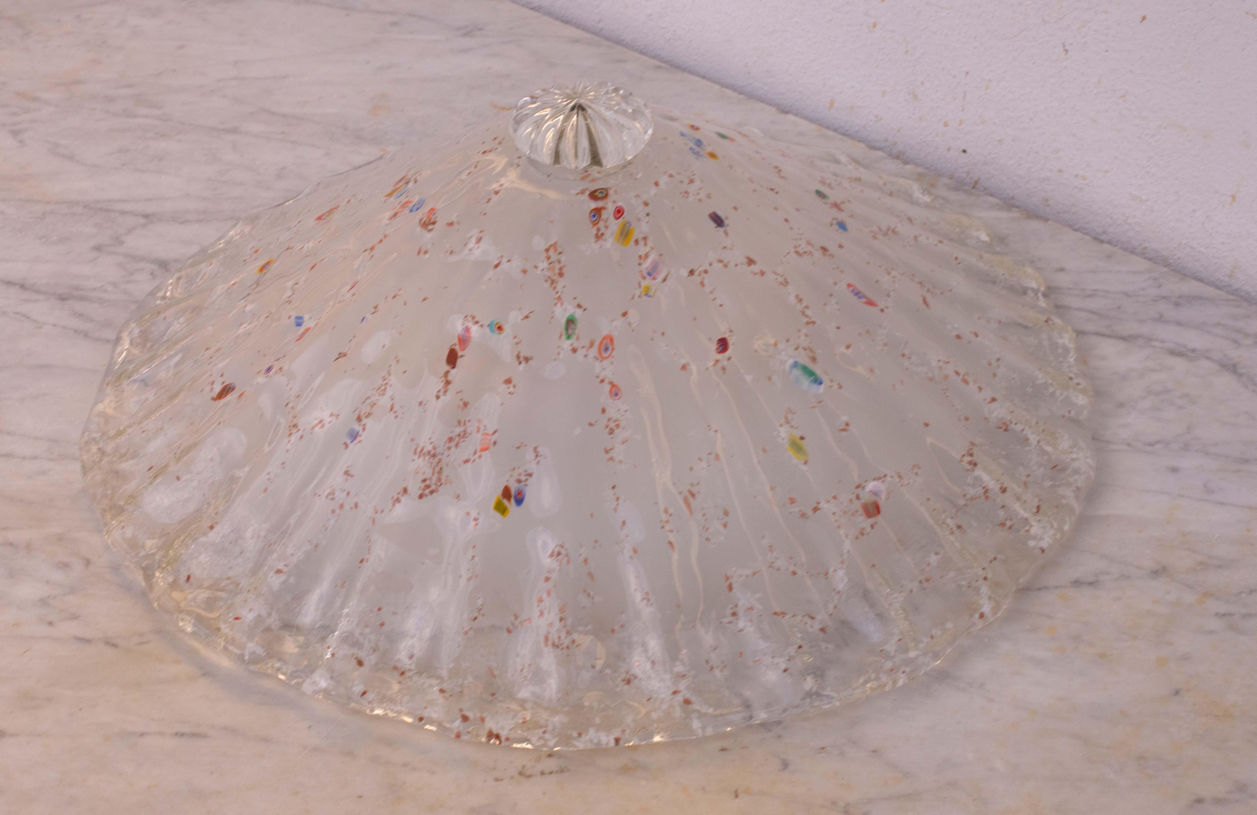 Plafoniera arcobaleno multicolore in vetro di Murano con Murano, anni '70 in vendita 6