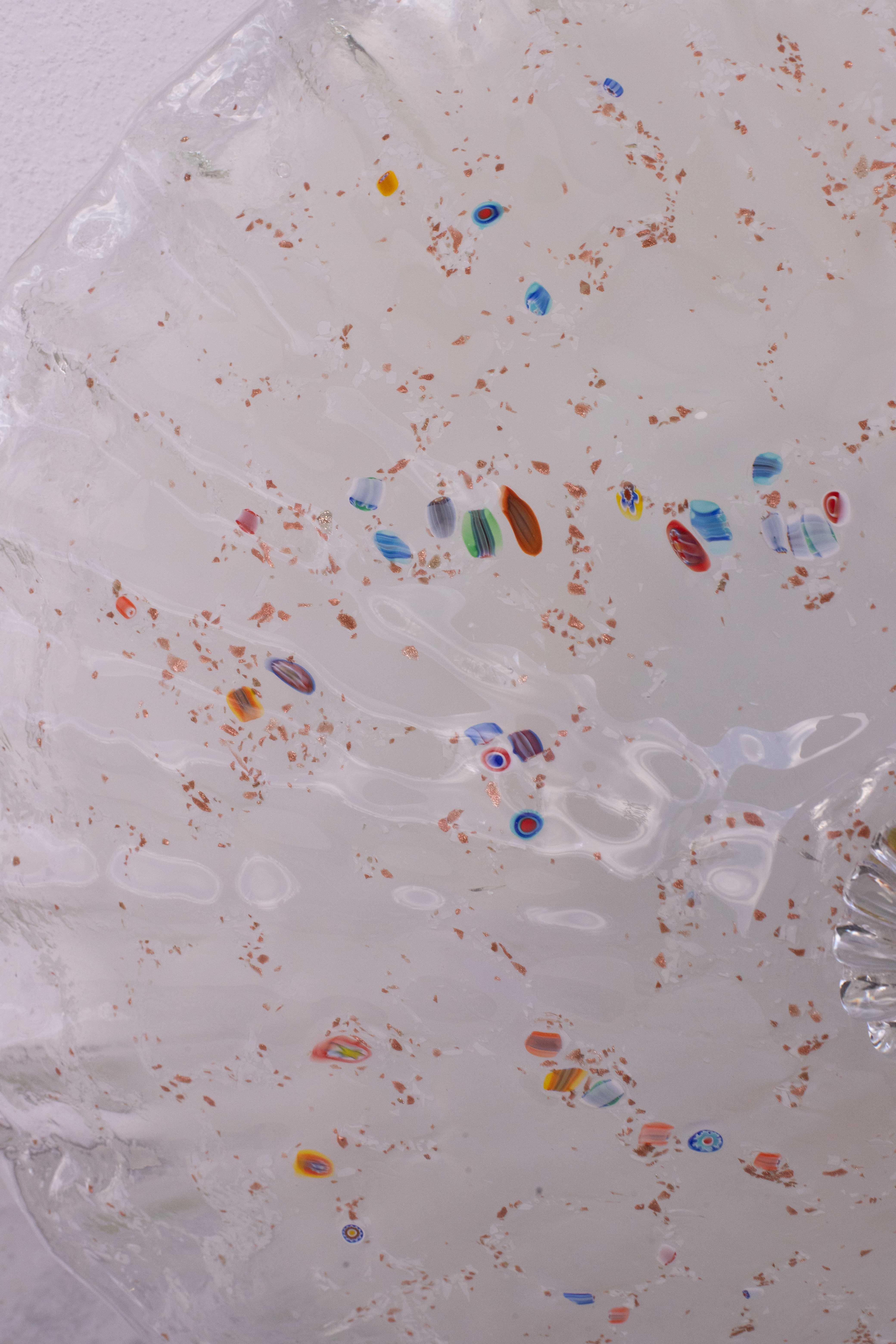 Plafoniera arcobaleno multicolore in vetro di Murano con Murano, anni '70 in vendita 1