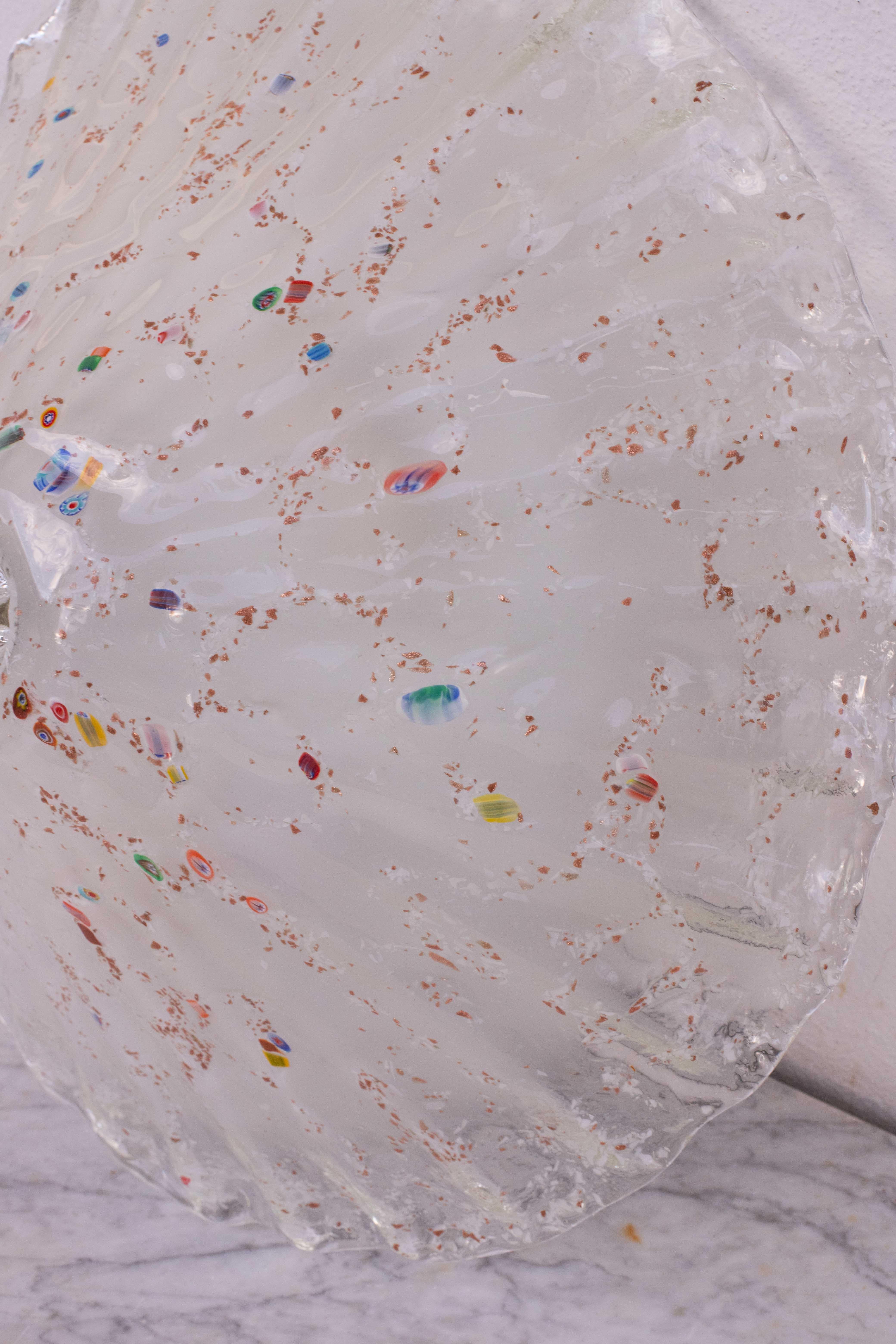 Plafoniera arcobaleno multicolore in vetro di Murano con Murano, anni '70 in vendita 4