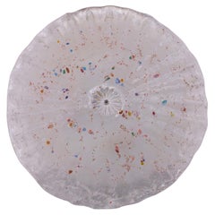 Multicolor Regenbogen Murano Glas mit Murrine Deckenleuchte, 1970er Jahre