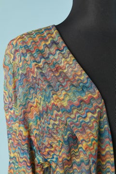 Multicolor rayon knit long cardigan MISSONI