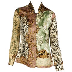 Multicolor Roberto Cavalli Printed Silk Blouse