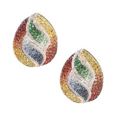 Multicolor Sapphire Earrings