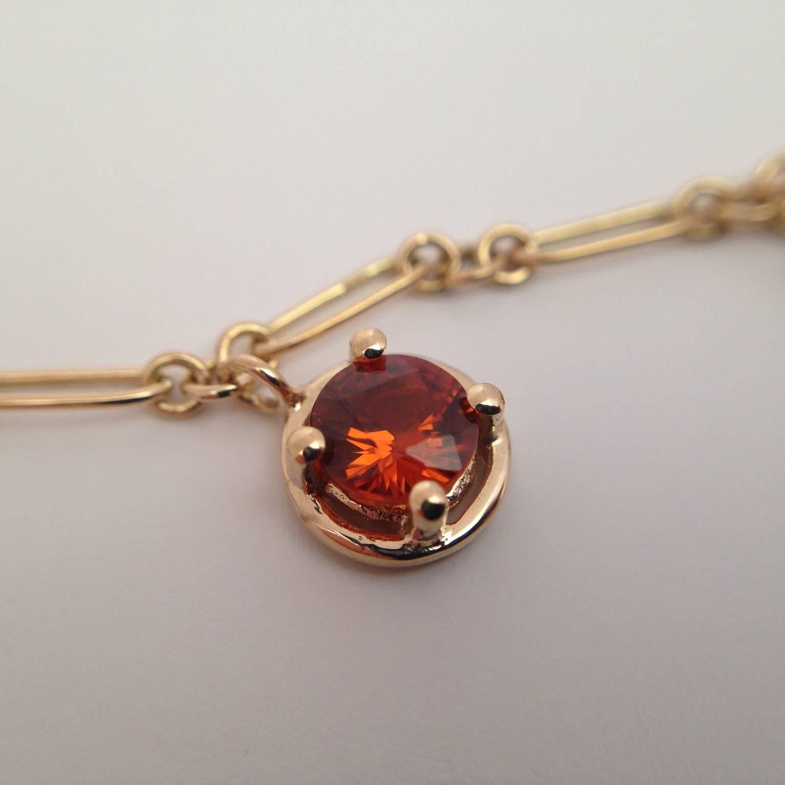 Multicolor Sapphire Gemstone Handmade Necklace 18K Gold 5