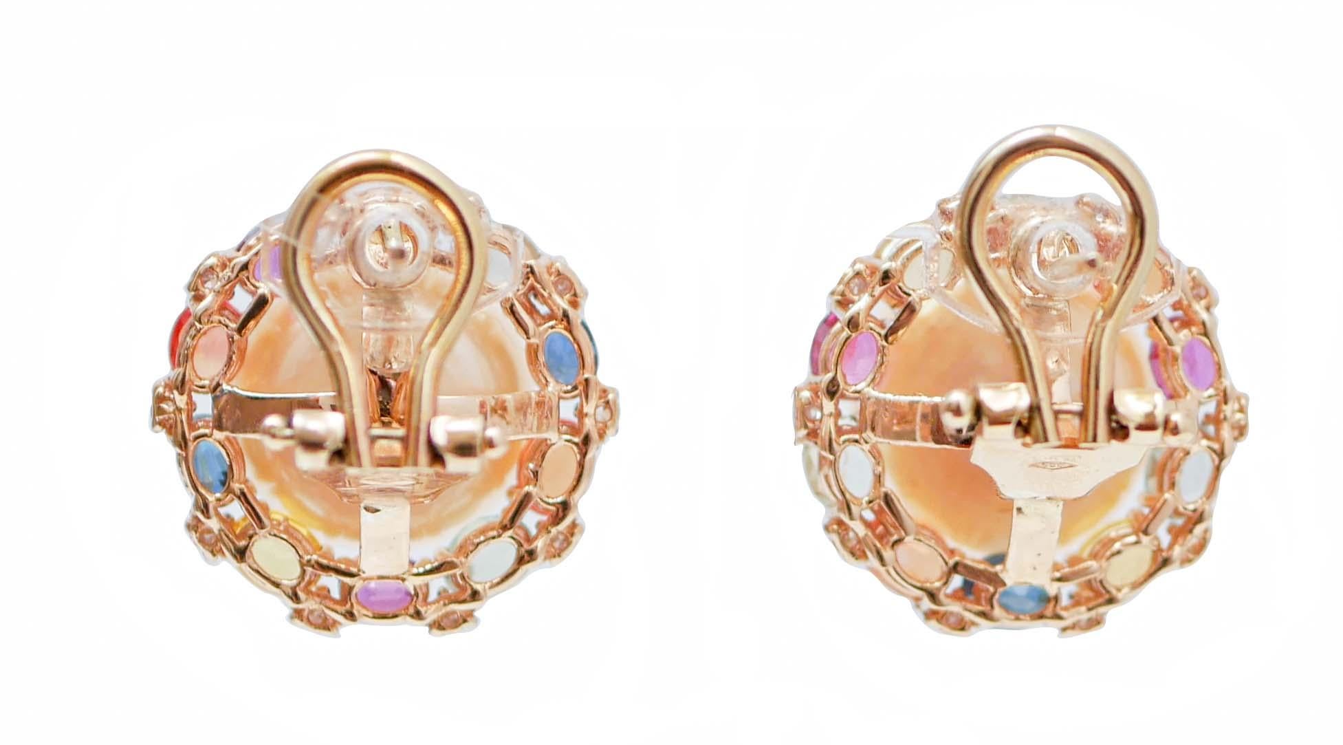 multicolor pearl earrings