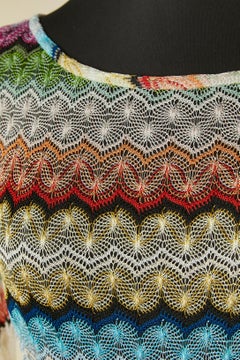 Transparente multicolor  Vestido de jacquard de rayón MISSONI