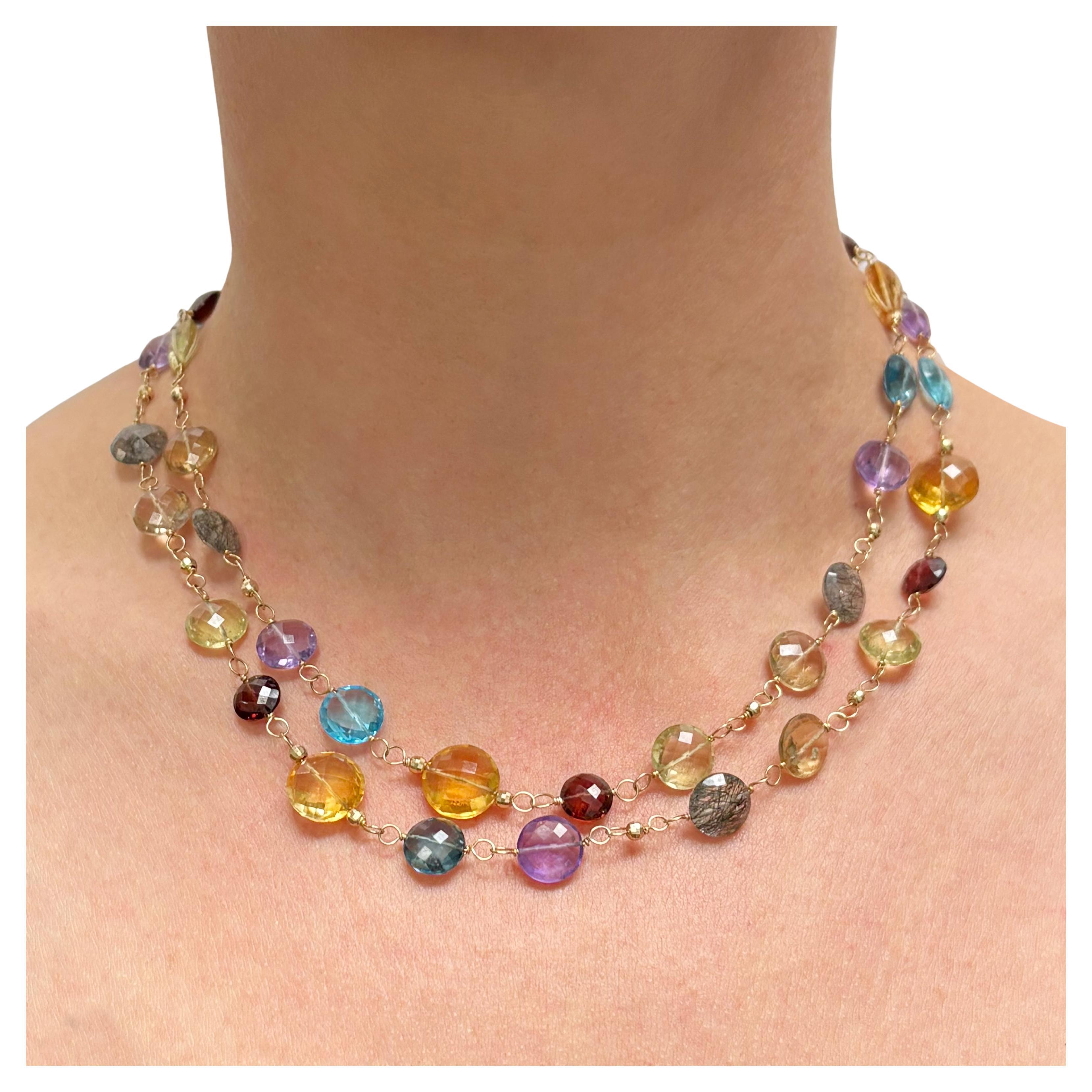 Collar Paradizia Multicolor de Piedras Semipreciosas