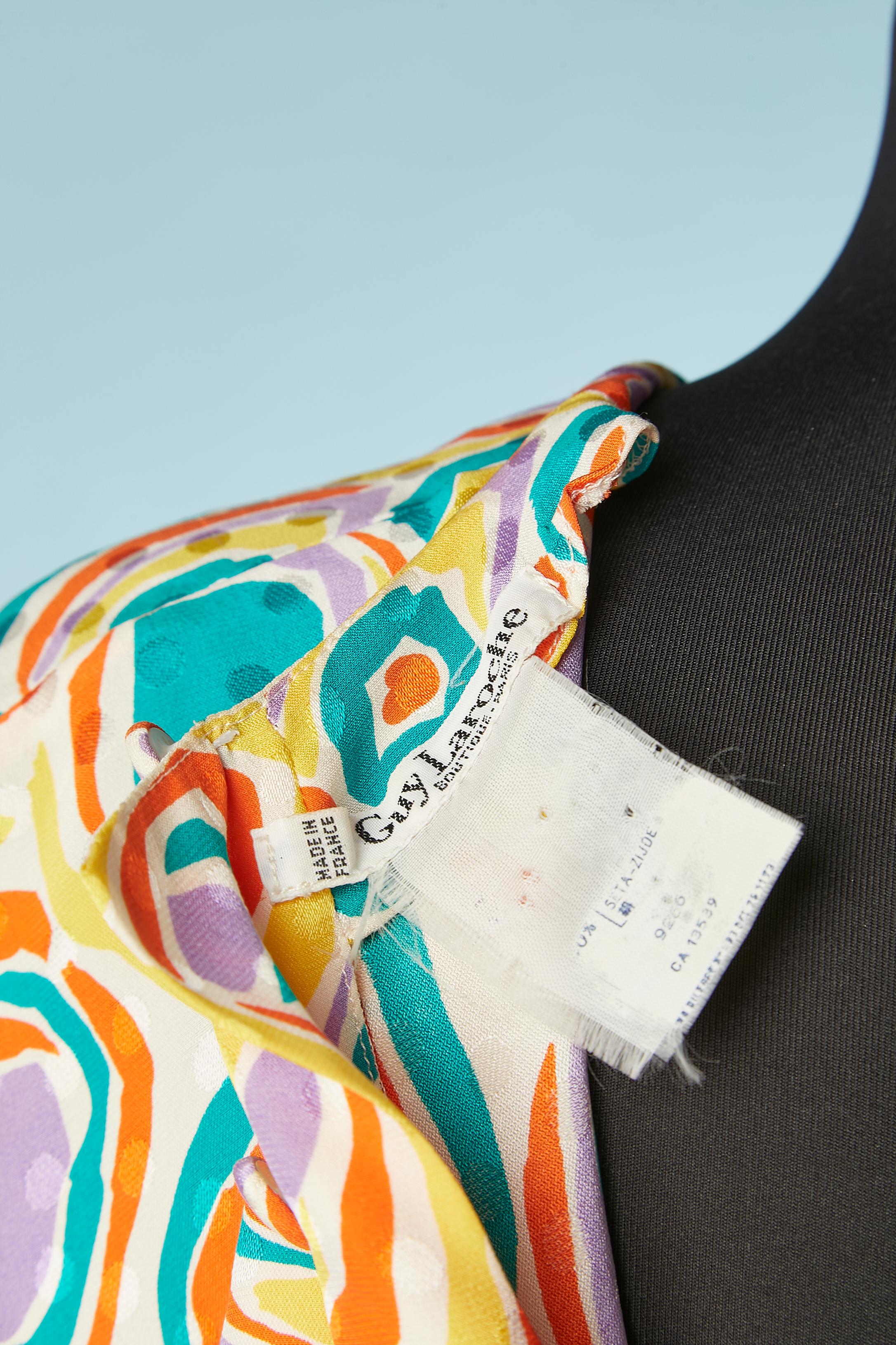 Robe de cocktail imprimée en jacquard de soie multicolore Guy Laroche Boutique  Pour femmes en vente