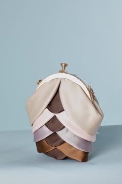 Multicolor silk satin petals minaudière with chain handle FENDI  ( Numbered)