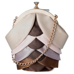 Multicolor silk satin petals minaudière with chain handle FENDI  ( Numbered) 