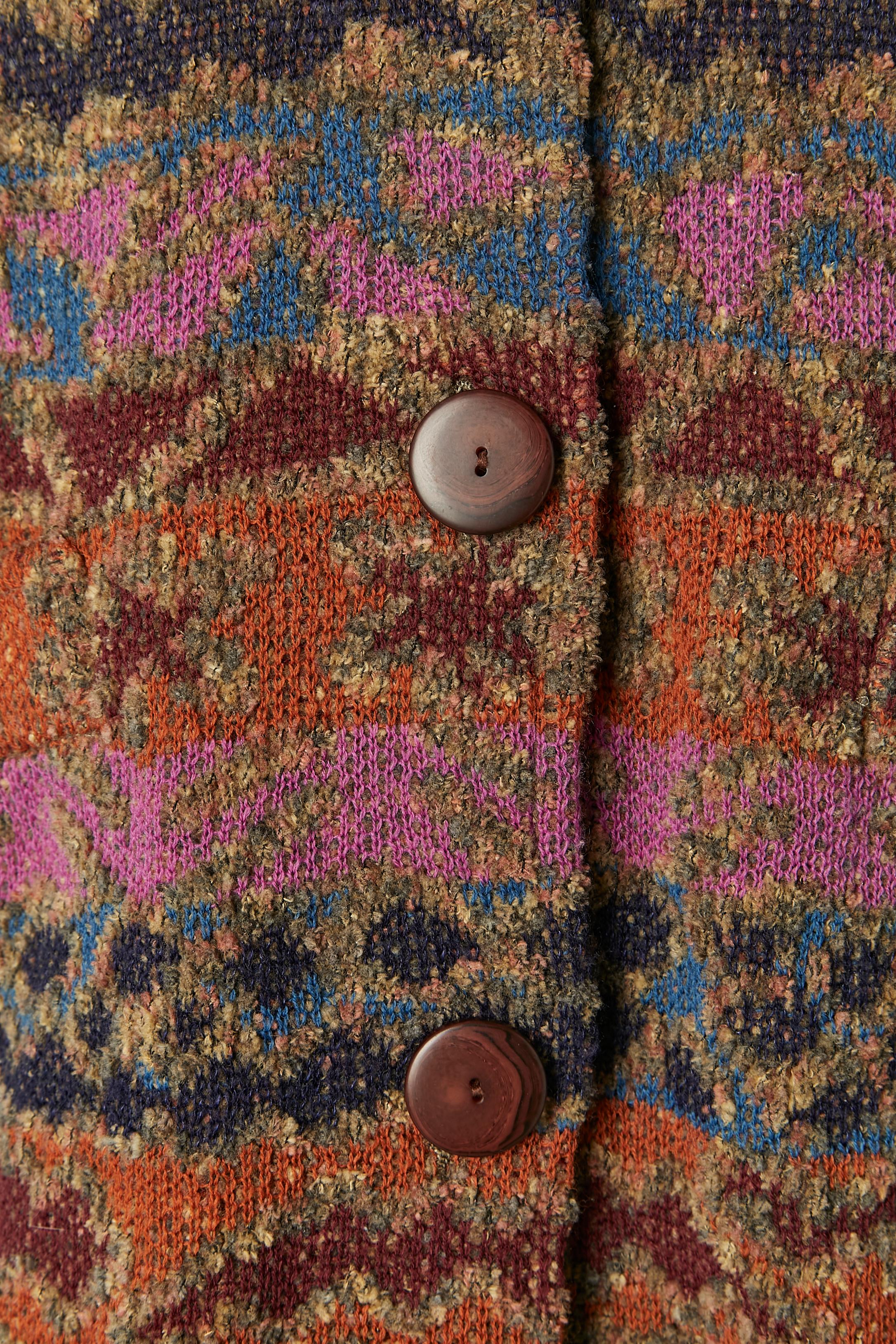 Brown Multicolor single breasted coat MISSONI Sport For Sale