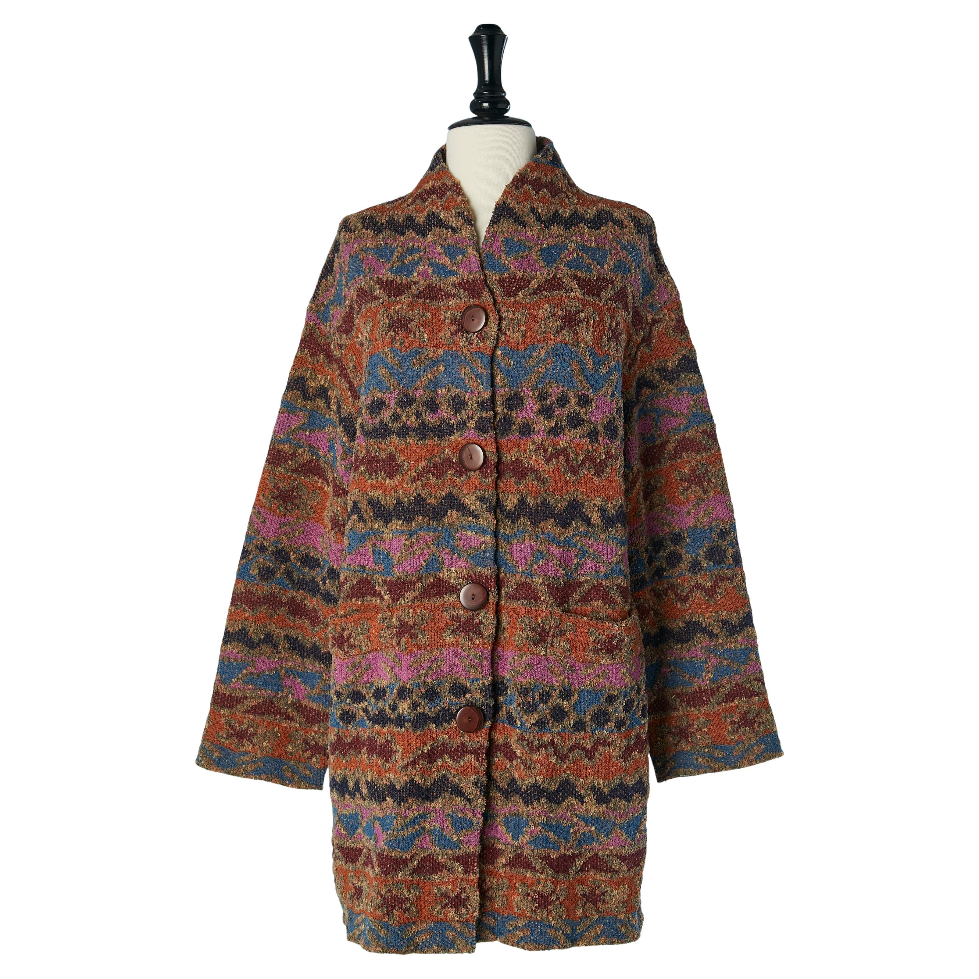 Multicolor single breasted coat MISSONI Sport For Sale