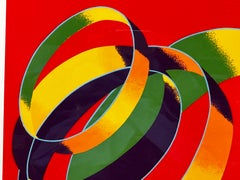 „Multicolor Spiral“ Geometrische Lithographie Abstrakt von Jack Brusca