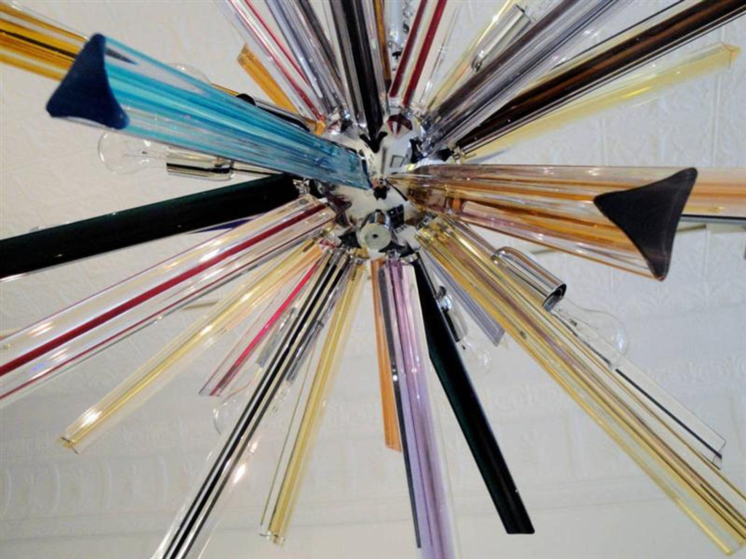 Late 20th Century Multicolor Sputnik Chandelier For Sale
