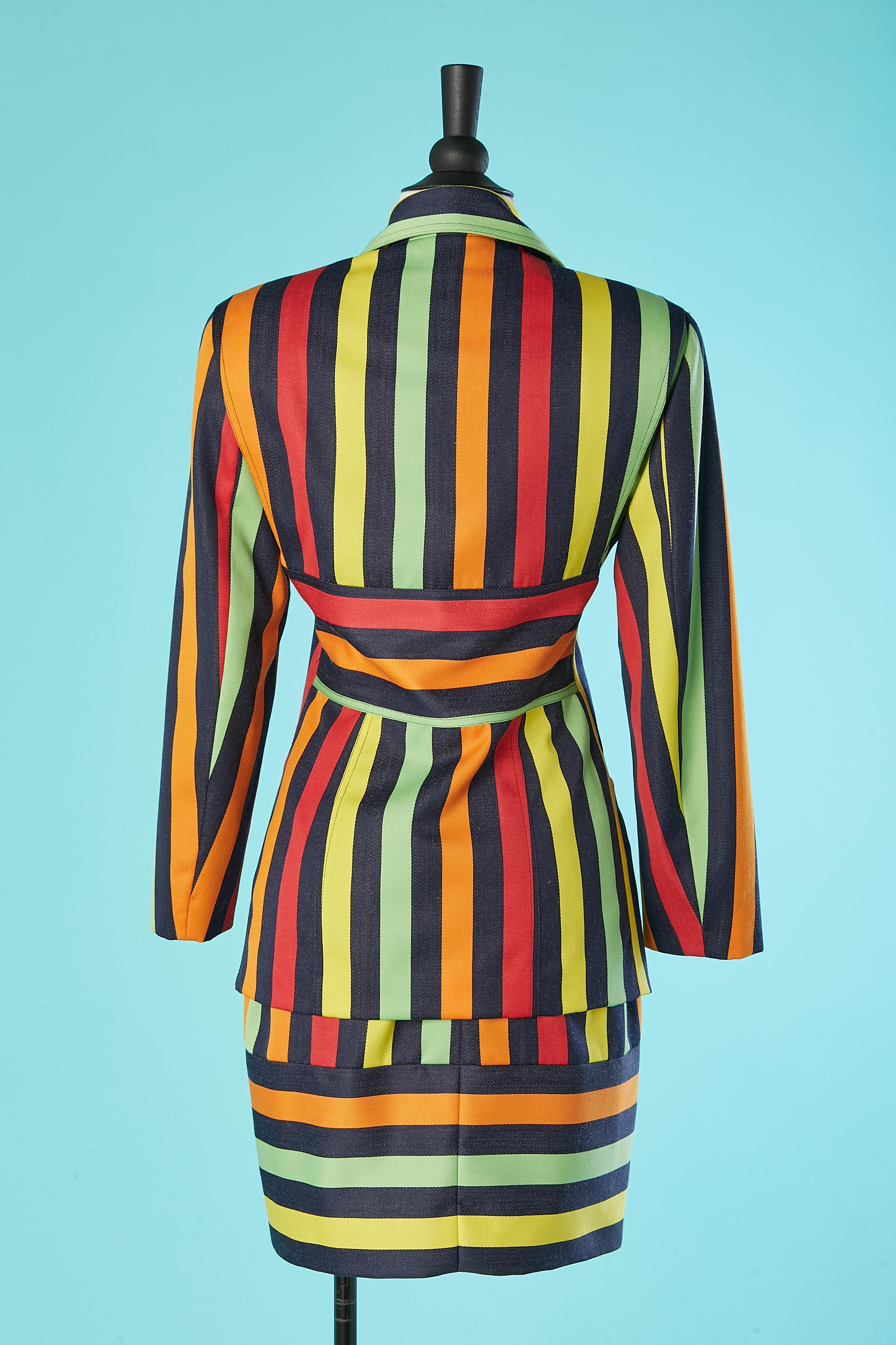 Women's Multicolor striped skirt-suit Emanuel by Emanuel Ungaro  For Sale
