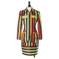 Vintage Multicolor striped skirt-suit Emanuel by Emanuel Ungaro 