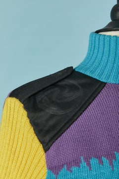 Multicolor striped technical cardigan Jean-Charles de Castelbajac & Rossignol