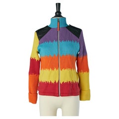 Chaqueta de punto técnica a rayas multicolor Jean-Charles de Castelbajac & Rossignol