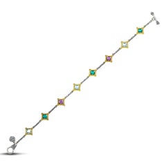 Multicolor Swarovski Crystals Reversible Bracelet, Dimitrios Exclusive B103