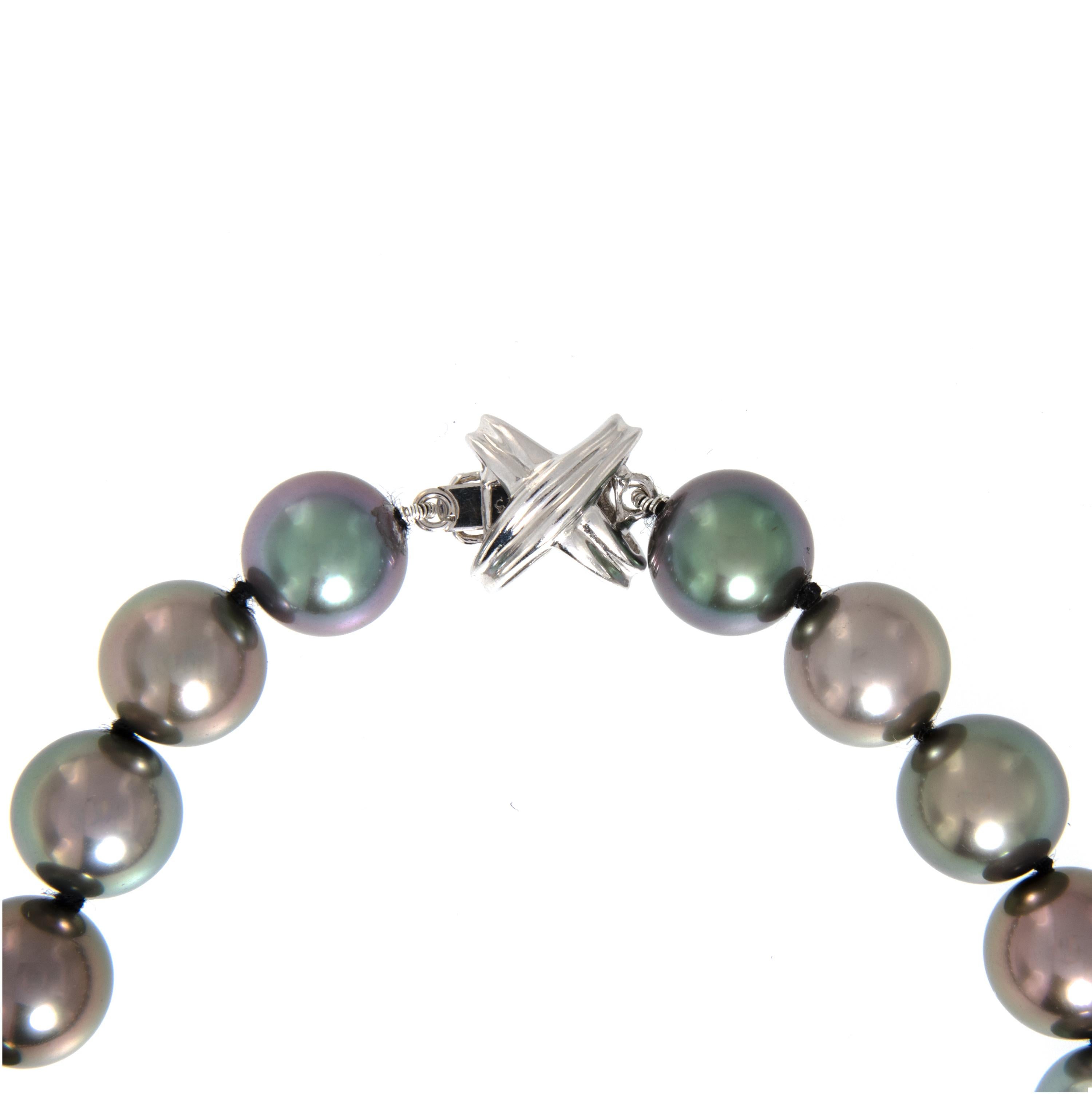 multi color tahitian pearl necklace