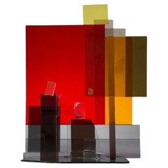 Multicolor Transparent Plexiglass Sculpture by Pierre Laparra, France, 1970-1980