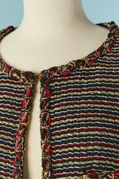 Veste boléro en tweed multicolore Chanel