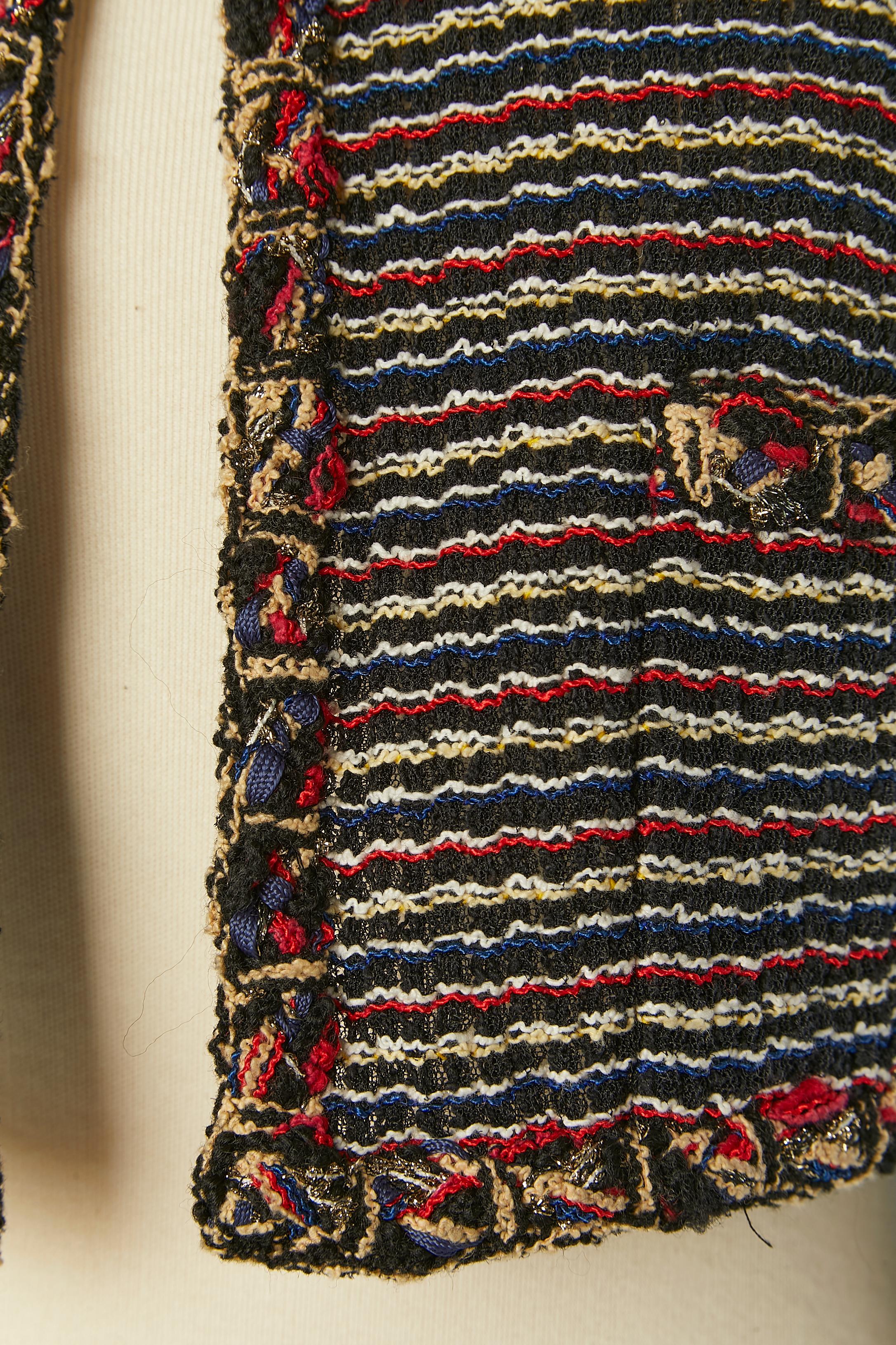 Beige Multicolor tweed boléro jacket Chanel