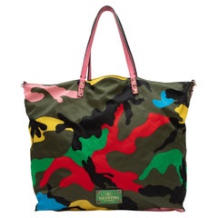 Multicolor Valentino 2015 Refurbished Psychedelic Camo Reversible Tote