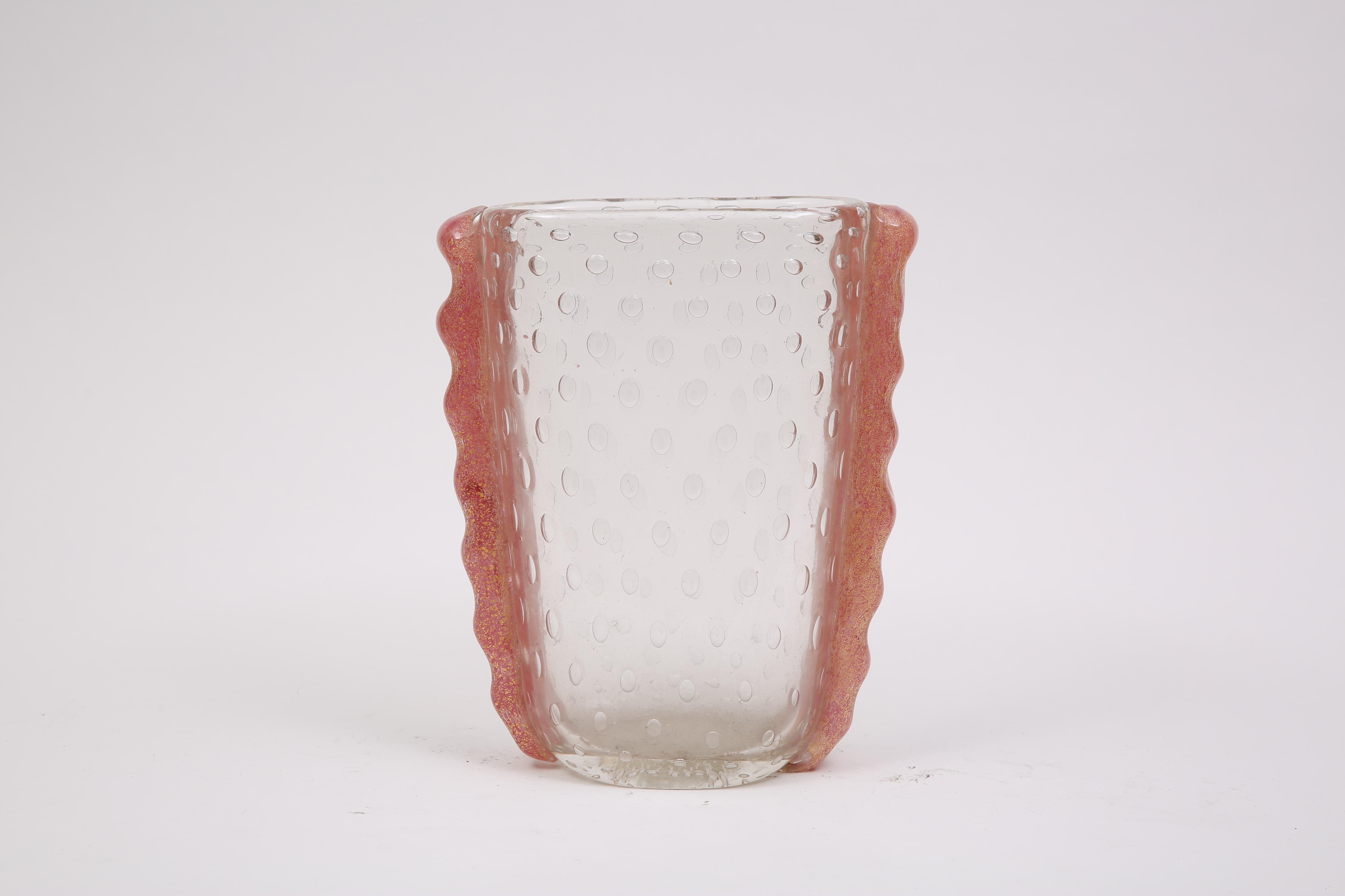Handgefertigte Multicolors Murano Glas Vase.

Italien, CIRCA 1940.