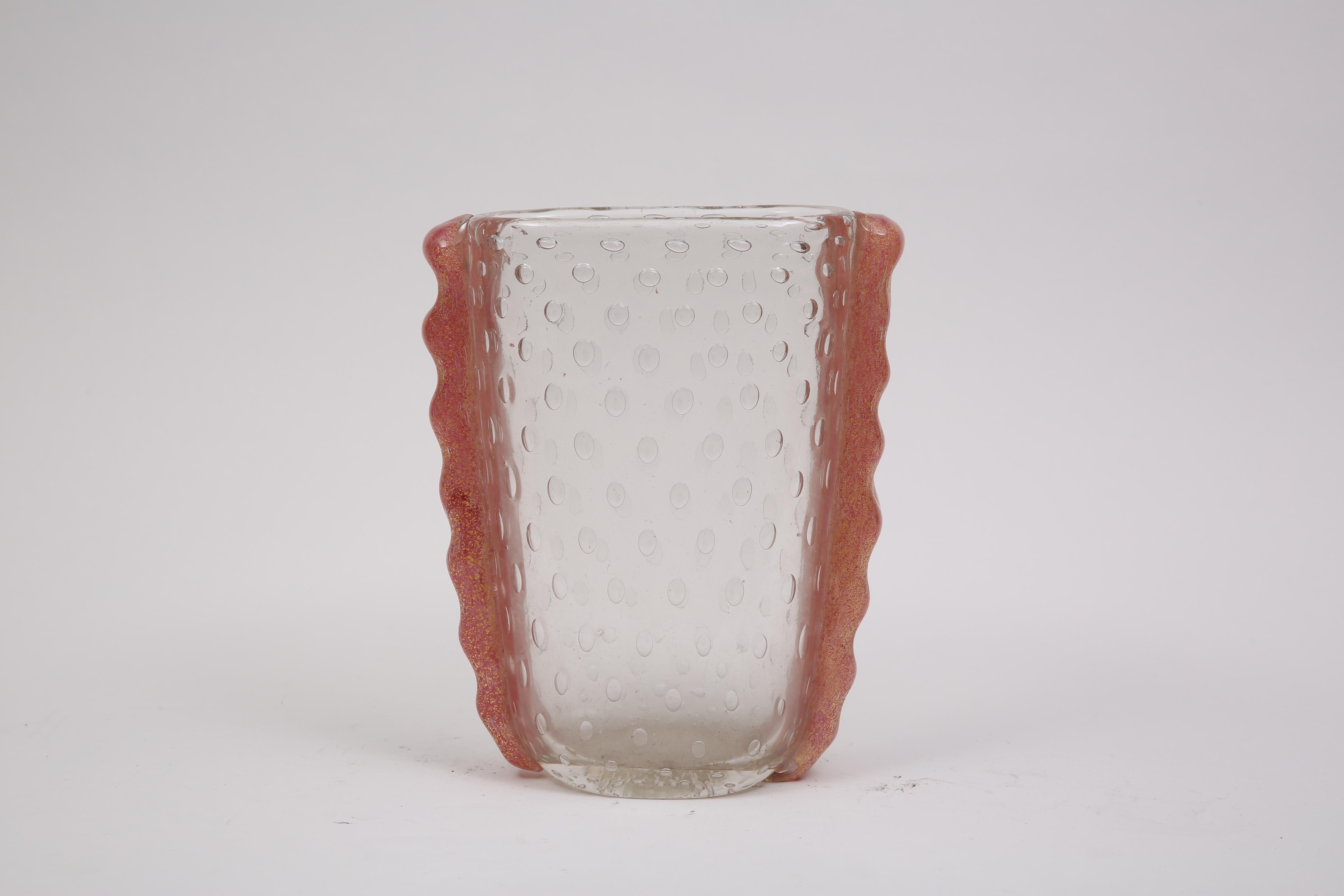 Mehrfarbige Vase von Murano (Art déco) im Angebot