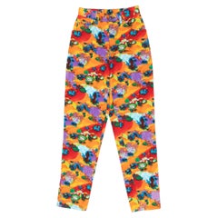 Multicolor Versace Sport Fish Print Tapered Jeans