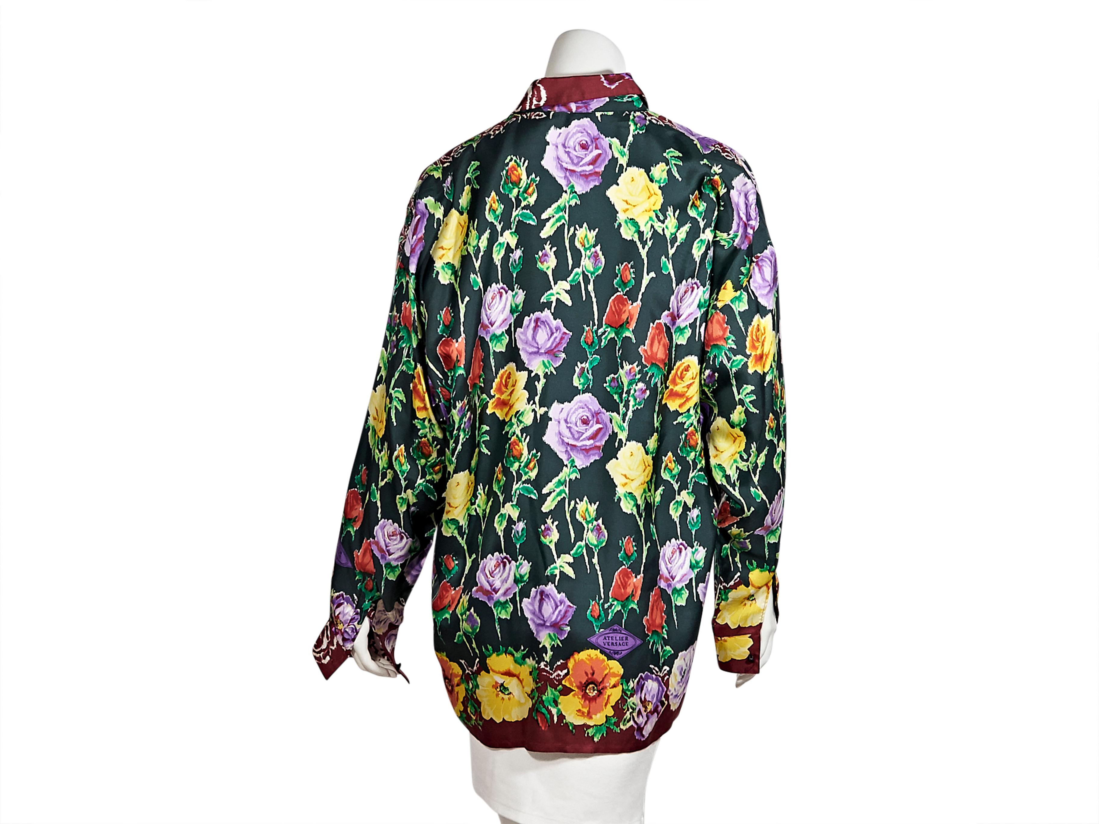 multicolor silk blouse
