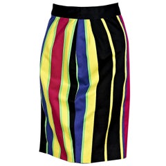 Multicolor Vintage Gianni Versace Striped Skirt