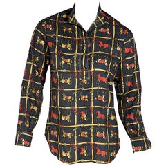 Vintage Gucci Multicolor Equestrian Blouse