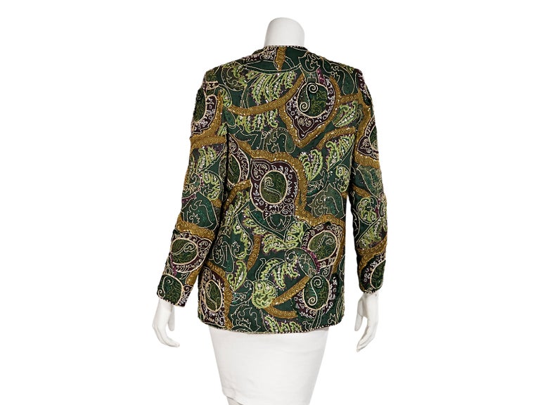 Multicolor Vintage Oscar de la Renta Embellished Jacket at 1stdibs