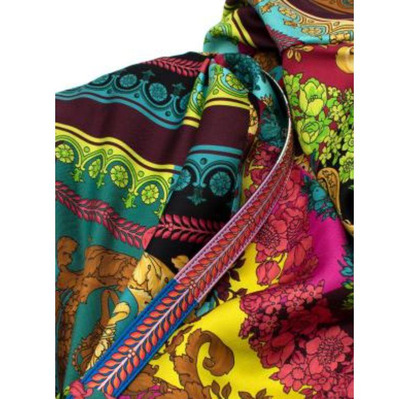 Multicolor Voyage Barocco Printed Shirt Dress For Sale 1